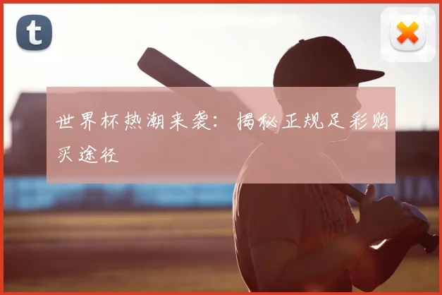 世界杯热潮来袭：揭秘正规足彩购买途径